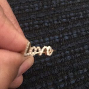 14k yellow Gold Diamond Love ring